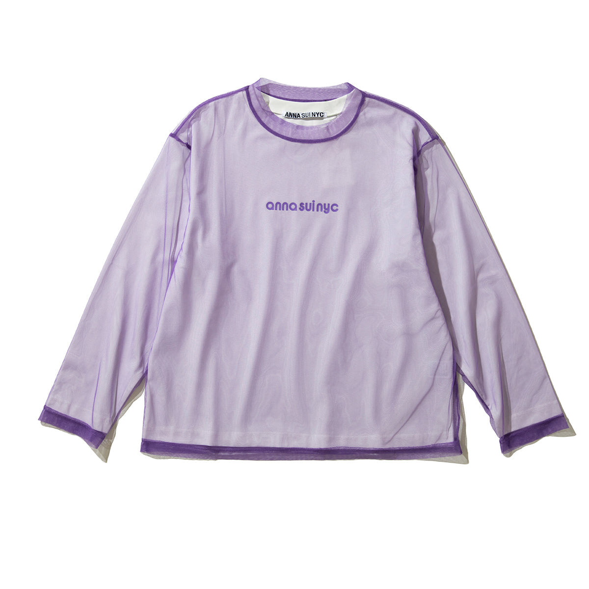 ANNA SUI NYC MESH LAYERED LONG T-SHIRT アナスイ エヌワイシー メッシュレイヤードロングTシャツ 16117351【レディース メッシュトップス レイヤード オーバーサイズ 26SS】