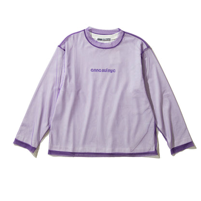 ANNA SUI NYC MESH LAYERED LONG T-SHIRT アナスイ エヌワイシー メッシュレイヤードロングTシャツ 16117351【レディース メッシュトップス レイヤード オーバーサイズ 26SS】