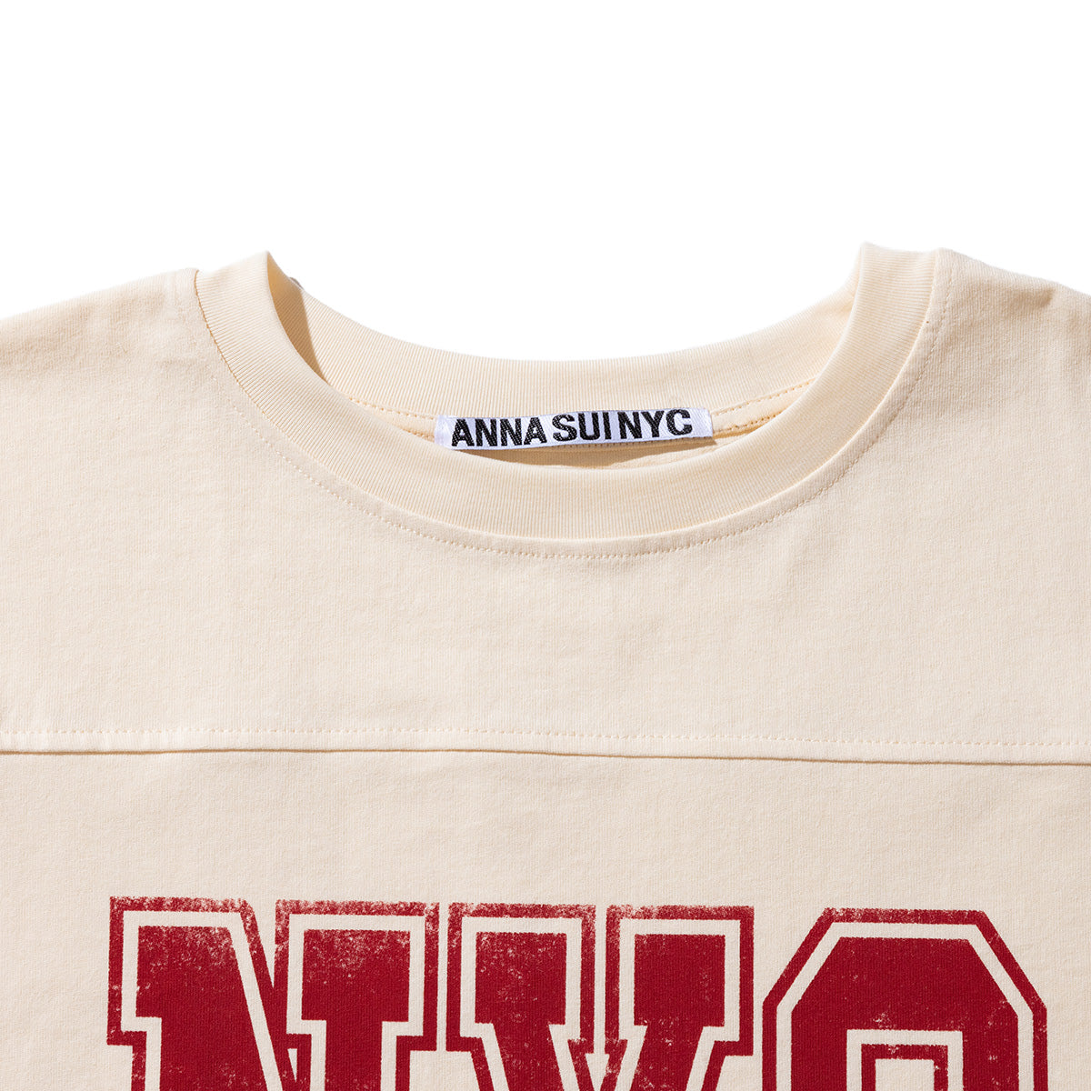ANNA SUI NYC WAFFLE LONG SLEEVE T-SHIRT アナスイ エヌワイシー ワッフルロングスリーブTシャツ 16117355【レディース ワッフル素材 スポーティ リラックスシルエット 26SS】