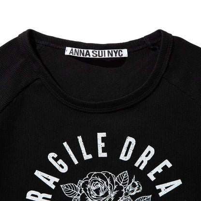 ANNA SUI NYC FRAGILE DREAM T-SHIRT アナスイ エヌワイシー フラジャイルドリームTシャツ 16117370【レディース Tシャツ ロックテイスト グラフィック 26SS】