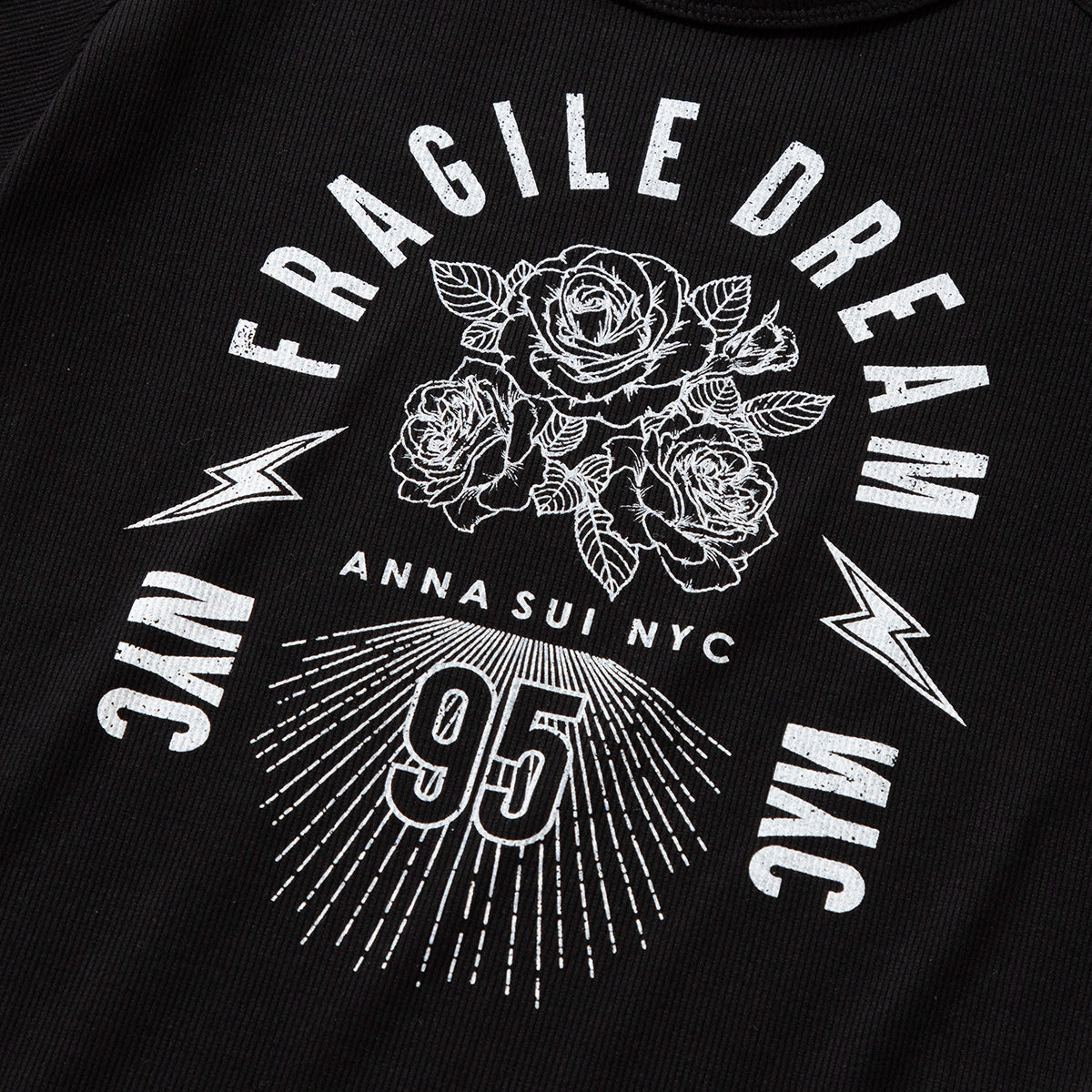 ANNA SUI NYC FRAGILE DREAM T-SHIRT アナスイ エヌワイシー フラジャイルドリームTシャツ 16117370【レディース Tシャツ ロックテイスト グラフィック 26SS】
