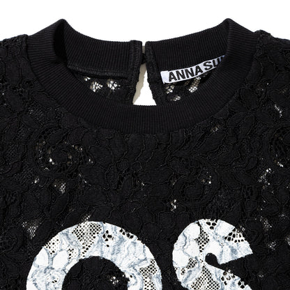 ANNA SUI NYC SP Race T-shirt アナスイ エヌワイシー SPレースTシャツ 16117375【レディース 半袖 スポーティ レース素材 26SS】