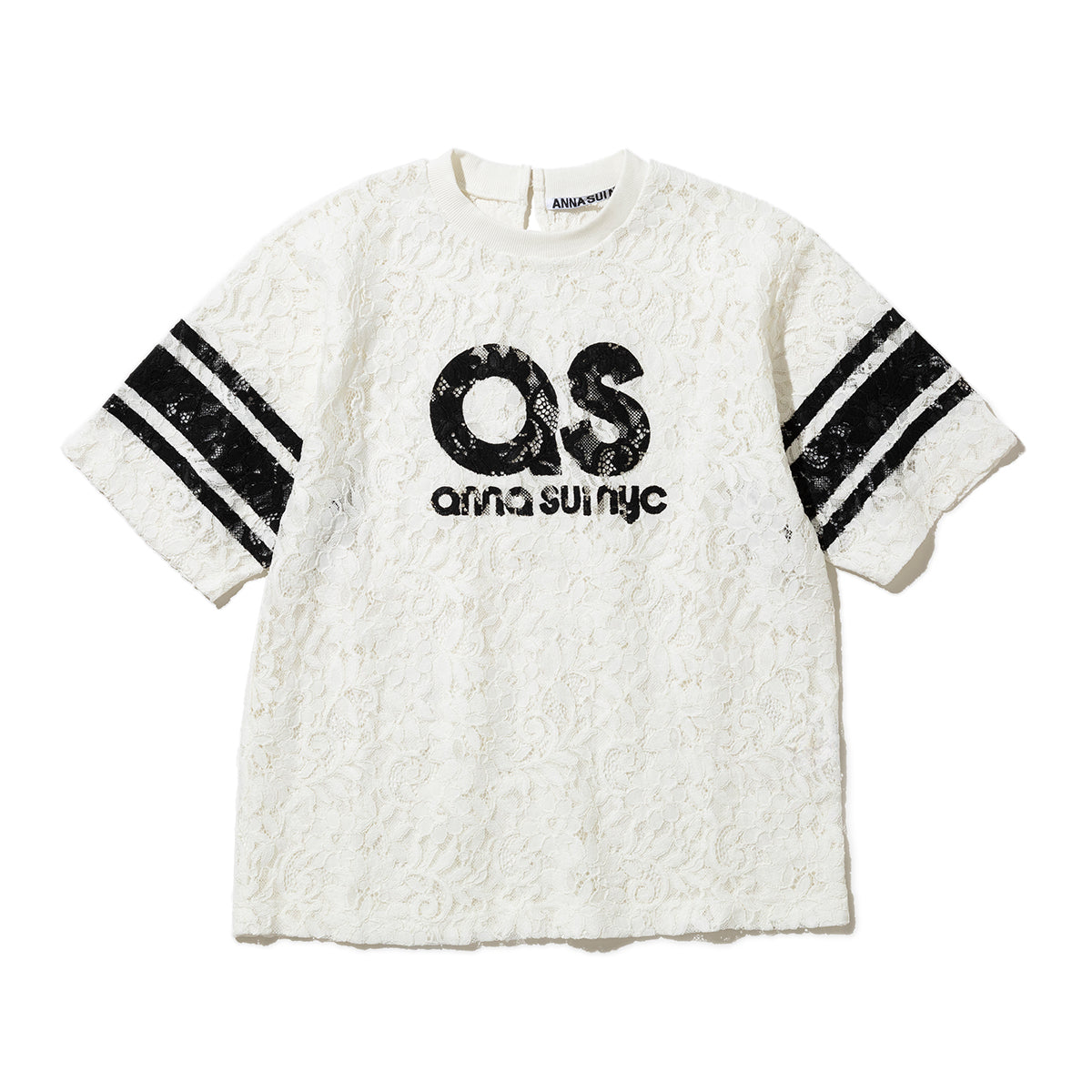 ANNA SUI NYC SP Race T-shirt アナスイ エヌワイシー SPレースTシャツ 16117375【レディース 半袖 スポーティ レース素材 26SS】