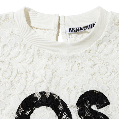 ANNA SUI NYC SP Race T-shirt アナスイ エヌワイシー SPレースTシャツ 16117375【レディース 半袖 スポーティ レース素材 26SS】