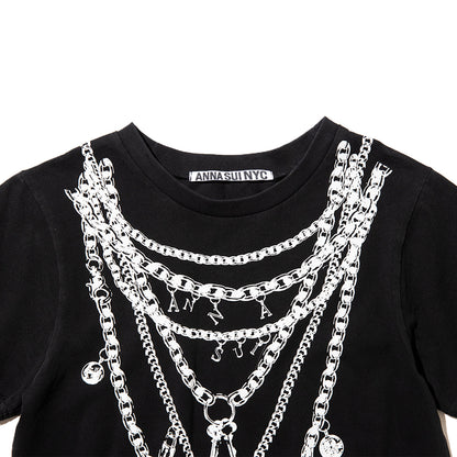 ANNA SUI NYC FAKE ACCESSORY PRINT T-SHIRT アナスイ エヌワイシー フェイクアクセサリープリントTシャツ 16117379【レディース プリントTシャツ デザインTシャツ メンズファッション レディースファッション 26SS】