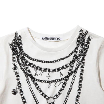 ANNA SUI NYC FAKE ACCESSORY PRINT T-SHIRT アナスイ エヌワイシー フェイクアクセサリープリントTシャツ 16117379【レディース プリントTシャツ デザインTシャツ メンズファッション レディースファッション 26SS】