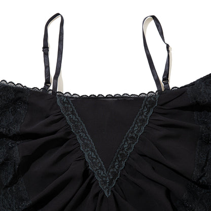 ANNA SUI NYC Panel Lace Cami アナスイ エヌワイシー パネルレースキャミ 16118357【レディース シフォン素材 レース キャミソール 26SS】