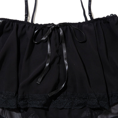 ANNA SUI NYC Panel Lace Cami アナスイ エヌワイシー パネルレースキャミ 16118357【レディース シフォン素材 レース キャミソール 26SS】