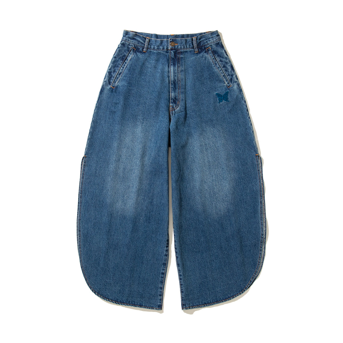 ANNA SUI NYC SIDE SLIT DENIM LONG PANTS アナスイ エヌワイシー サイドスリットデニム ロングパンツ 16133368【レディース ワイドパンツ サイドスリット ボリュームシルエット 26SS】