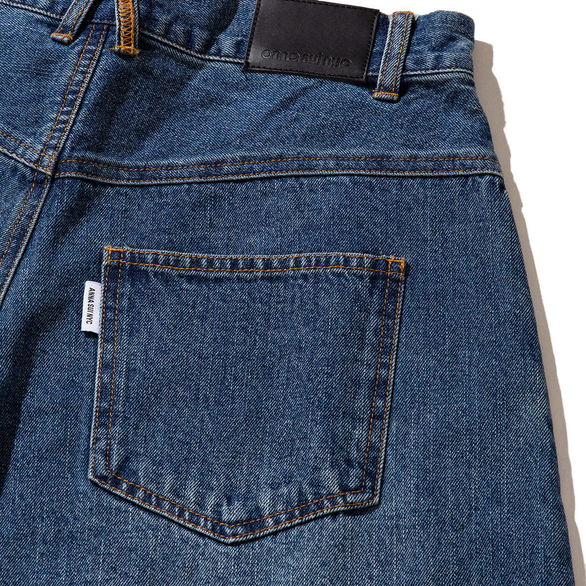 ANNA SUI NYC SIDE SLIT DENIM LONG PANTS アナスイ エヌワイシー サイドスリットデニム ロングパンツ 16133368【レディース ワイドパンツ サイドスリット ボリュームシルエット 26SS】