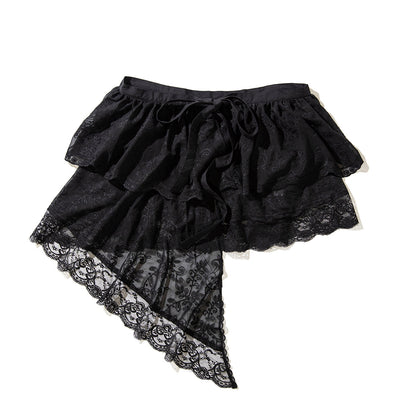 ANNA SUI NYC ASYMMETRICAL LACE SKIRT アナスイ エヌワイシー アシメレーススカート 16134353【レディース レーススカート アシンメトリー ティアードフリル レイヤード 26SS】