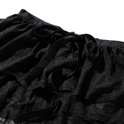ANNA SUI NYC ASYMMETRICAL LACE SKIRT アナスイ エヌワイシー アシメレーススカート 16134353【レディース レーススカート アシンメトリー ティアードフリル レイヤード 26SS】