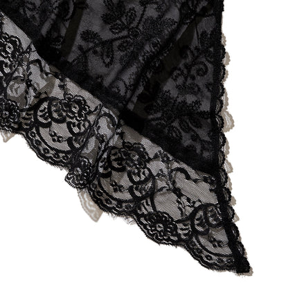 ANNA SUI NYC ASYMMETRICAL LACE SKIRT アナスイ エヌワイシー アシメレーススカート 16134353【レディース レーススカート アシンメトリー ティアードフリル レイヤード 26SS】