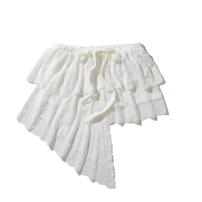 ANNA SUI NYC ASYMMETRICAL LACE SKIRT アナスイ エヌワイシー アシメレーススカート 16134353【レディース レーススカート アシンメトリー ティアードフリル レイヤード 26SS】