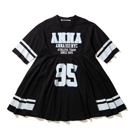 ANNA SUI NYC SPORTS T-SHIRT DRESS アナスイ エヌワイシー スポーツTシャツワンピース 16140385【レディース スポーツテイスト フレアシルエット スタイルアップ 26SS】
