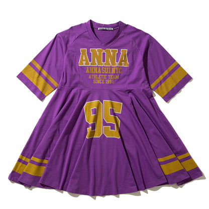 ANNA SUI NYC SPORTS T-SHIRT DRESS アナスイ エヌワイシー スポーツTシャツワンピース 16140385【レディース スポーツテイスト フレアシルエット スタイルアップ 26SS】