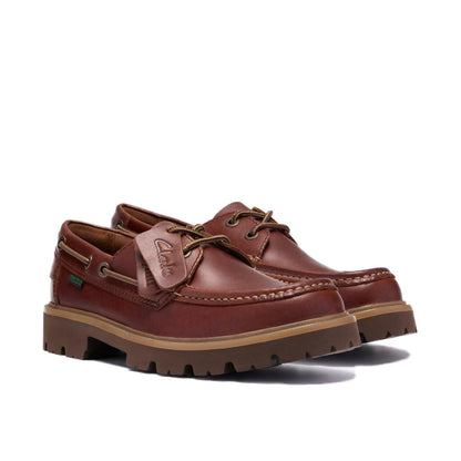 Clarks Cleyhill Boat クラークス クレイヒル ボート 26186176【メンズ ボートシューズ メンズシューズ レザーシューズ カジュアルシューズ 26SS】