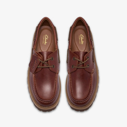 Clarks Cleyhill Boat クラークス クレイヒル ボート 26186176【メンズ ボートシューズ メンズシューズ レザーシューズ カジュアルシューズ 26SS】