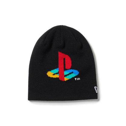NEW ERA PLAYSTATION FAMILY MARK BASIC BEANIE ニューエラ プレイステーション ファミリーマーク ベーシック ビーニー 14693316【メンズ ニットキャップ 帽子 ロゴ コラボ 26SS】
