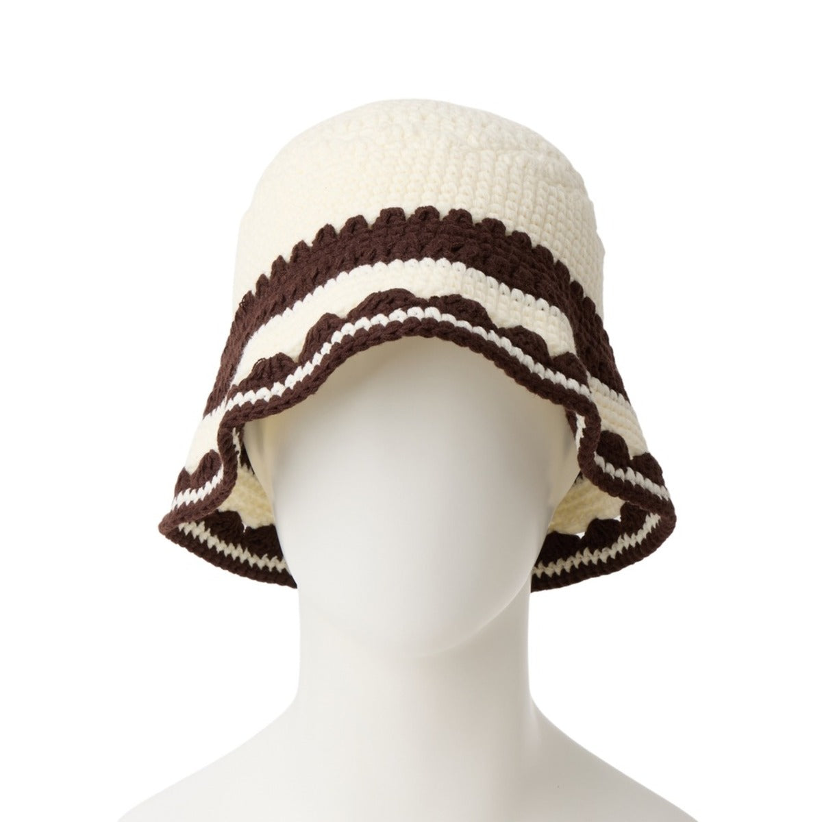 NEW ERA CROCHET KNIT BORDER BUCKET ニューエラ クロシェ ニット ボーダー バケット 14744712【メンズ 手編み クロシェハット リラックス 26SS】