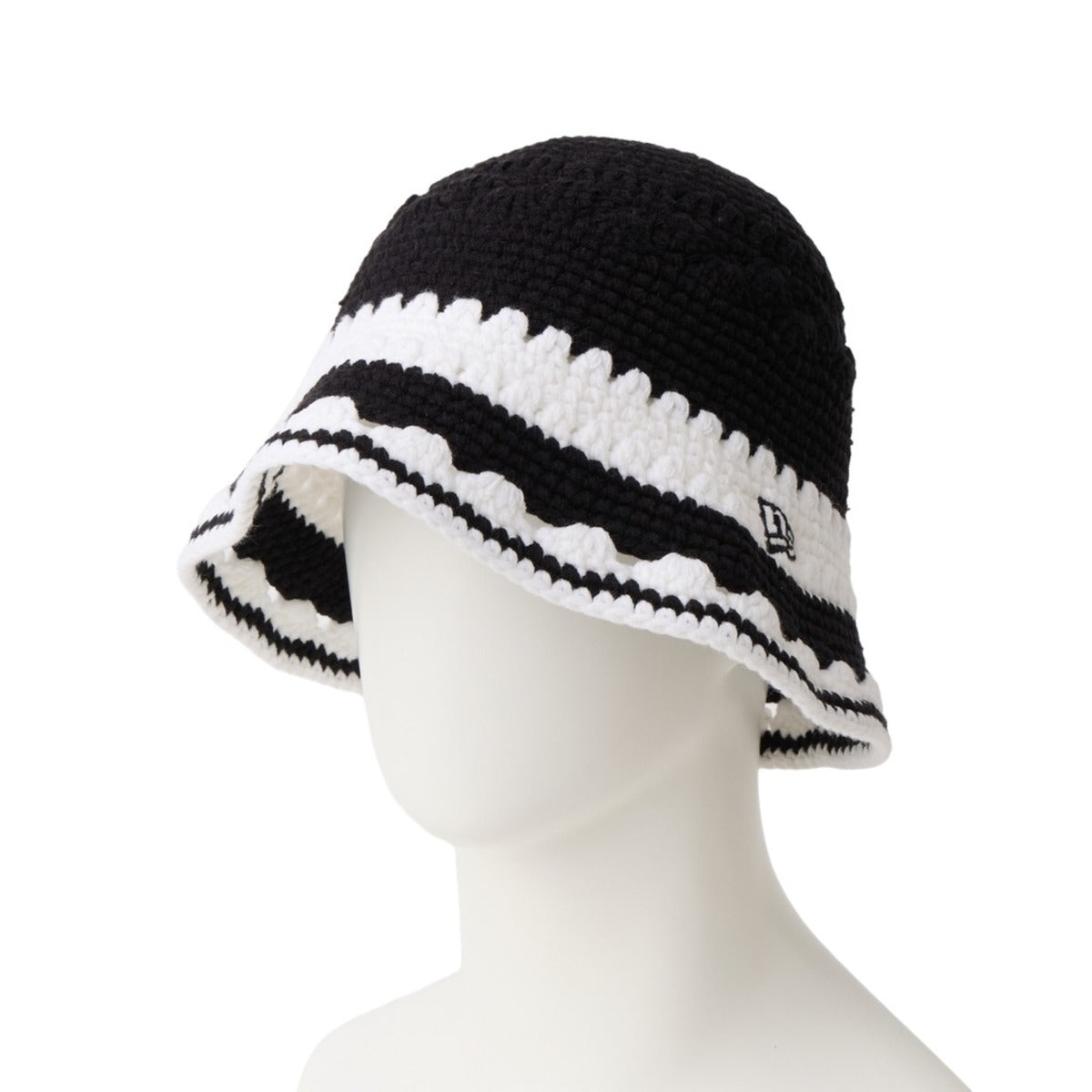 NEW ERA CROCHET KNIT BORDER BUCKET ニューエラ クロシェ ニット ボーダー バケット 14744713【メンズ 手編み クロシェハット リラックス 26SS】
