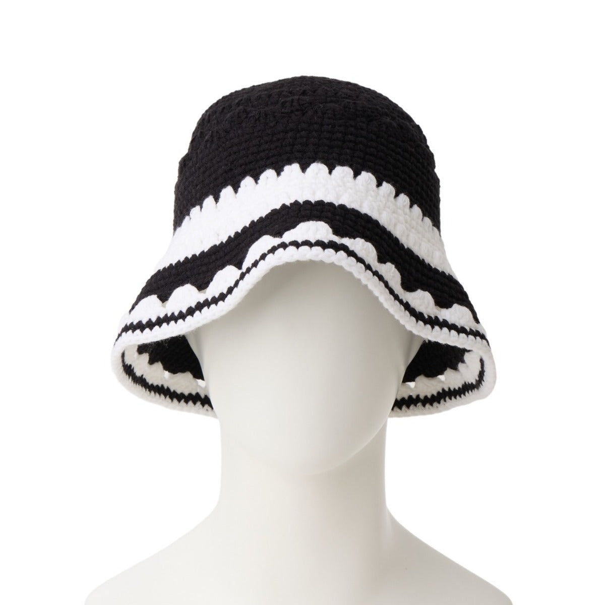 NEW ERA CROCHET KNIT BORDER BUCKET ニューエラ クロシェ ニット ボーダー バケット 14744713【メンズ 手編み クロシェハット リラックス 26SS】