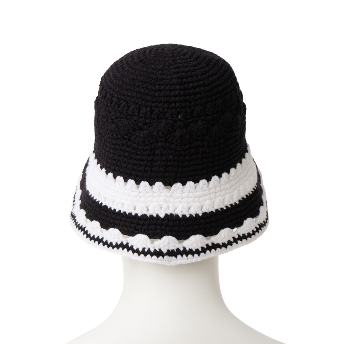 NEW ERA CROCHET KNIT BORDER BUCKET ニューエラ クロシェ ニット ボーダー バケット 14744713【メンズ 手編み クロシェハット リラックス 26SS】