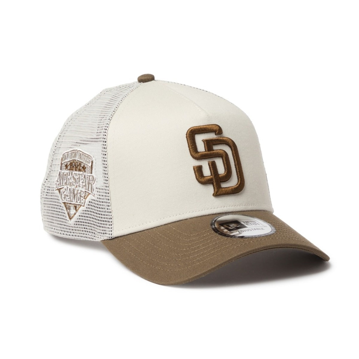 NEW ERA SAN DIEGO PADRES 1992 ALL STAR GAME SIDE PATCH 9FORTY A-FRAME TRUCKER ニューエラ サイド パッチ ナイン フォーティ エーフレーム トラッカー 14744879-108【メンズ メッシュキャップ カーブドバイザー 26FW】