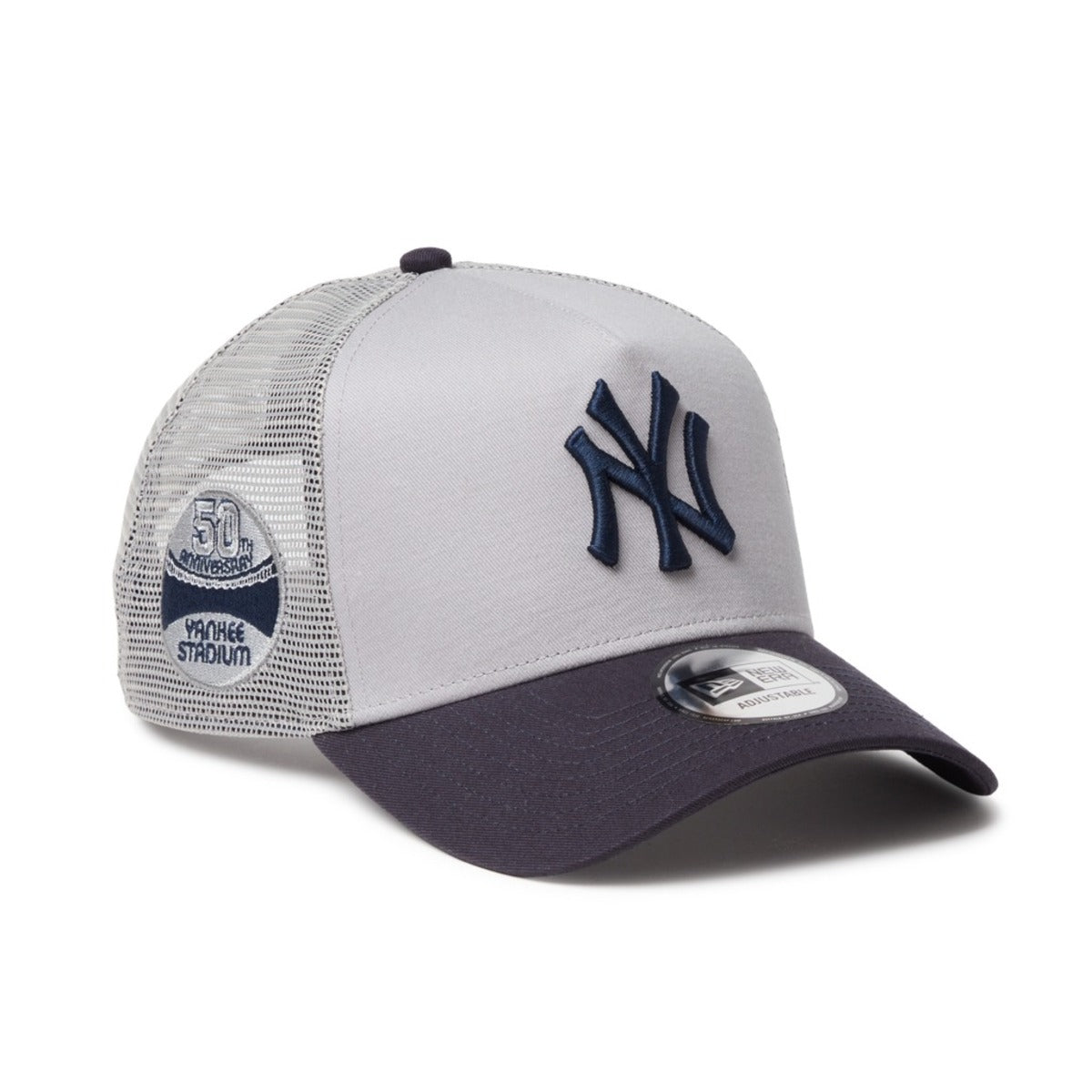 NEW ERA NEW YORK YANKEES STADIUM 50TH ANNIVERSARY SIDE PATCH 9FORTY A-FRAME TRUCKER ニューエラ サイド パッチ ナイン フォーティ エーフレーム トラッカー 14744895-108【メンズ メッシュキャップ カーブドバイザー 26FW】
