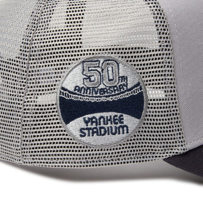 NEW ERA NEW YORK YANKEES STADIUM 50TH ANNIVERSARY SIDE PATCH 9FORTY A-FRAME TRUCKER ニューエラ サイド パッチ ナイン フォーティ エーフレーム トラッカー 14744895-108【メンズ メッシュキャップ カーブドバイザー 26FW】