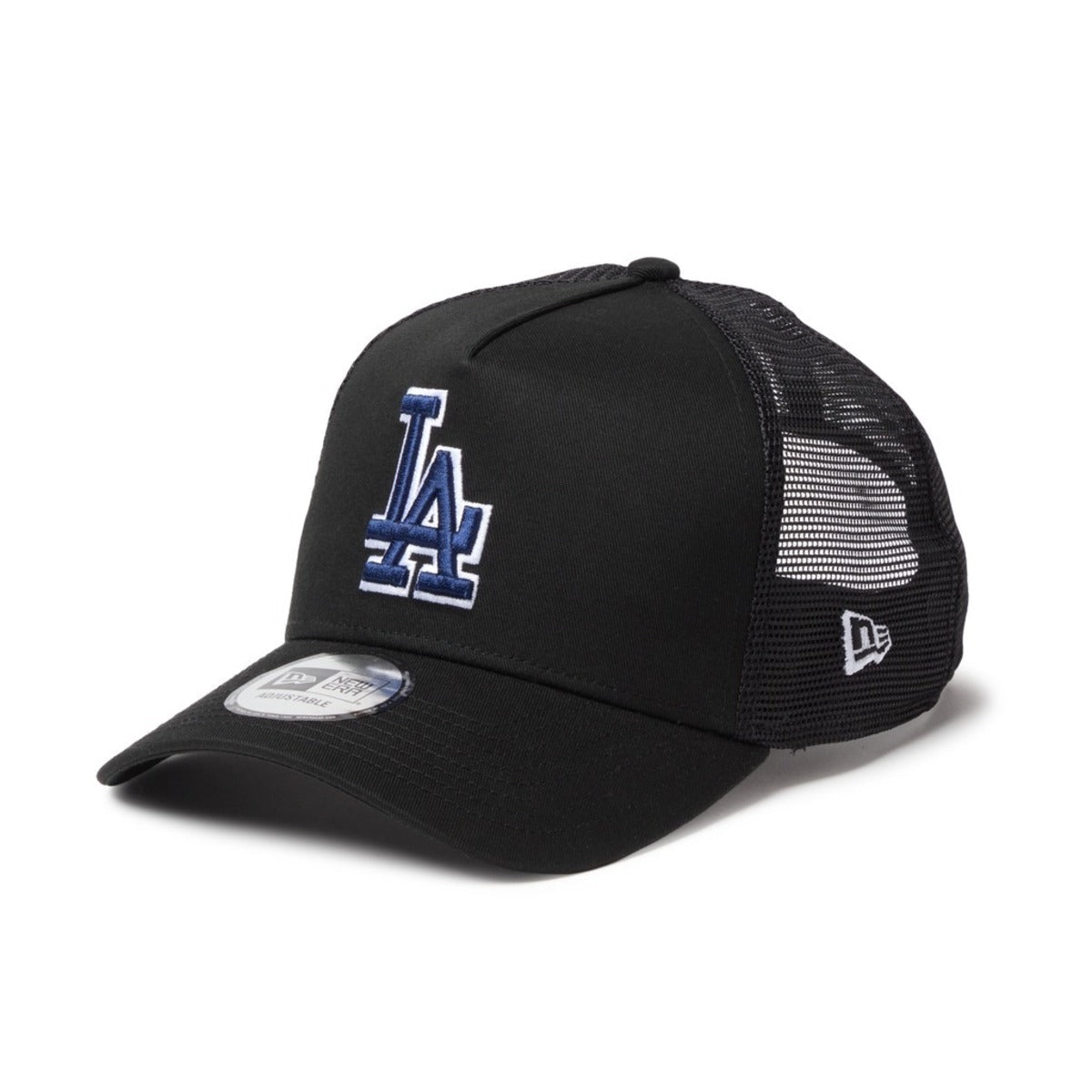 NEW ERA LOS ANGELES DODGERS 50TH ANNIVERSARY SIDE PATCH 9FORTY A-FRAME TRUCKER ニューエラ サイド パッチ ナイン フォーティ エーフレーム トラッカー 14744914-108【メンズ メッシュキャップ カーブドバイザー 26FW】