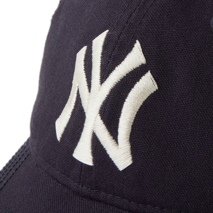 NEW ERA NEW YORK YANKEES VISOR LOGO 9TWENTY ニューエラ ニューヨーク ヤンキース バイザー ロゴ 9TWENTY 14745044【メンズ ロゴ刺繍 ダメージ加工 コットン 26SS】