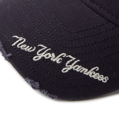 NEW ERA NEW YORK YANKEES VISOR LOGO 9TWENTY ニューエラ ニューヨーク ヤンキース バイザー ロゴ 9TWENTY 14745044【メンズ ロゴ刺繍 ダメージ加工 コットン 26SS】