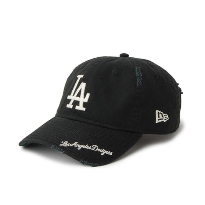 NEW ERA LOS ANGELES DODGERS VISOR LOGO 9TWENTY ニューエラ ロサンゼルス ドジャース バイザー ロゴ 9TWENTY 14745079【メンズ ロゴ刺繍 ダメージ加工 コットン 26SS】