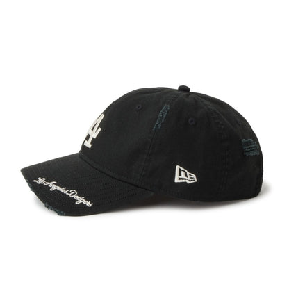 NEW ERA LOS ANGELES DODGERS VISOR LOGO 9TWENTY ニューエラ ロサンゼルス ドジャース バイザー ロゴ 9TWENTY 14745079【メンズ ロゴ刺繍 ダメージ加工 コットン 26SS】