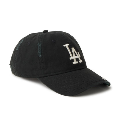 NEW ERA LOS ANGELES DODGERS VISOR LOGO 9TWENTY ニューエラ ロサンゼルス ドジャース バイザー ロゴ 9TWENTY 14745079【メンズ ロゴ刺繍 ダメージ加工 コットン 26SS】