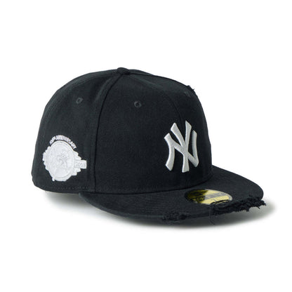 NEW ERA NEW YORK YANKEES DAMAGED 59FIFTY ニューエラ ダメージド フィフティナインフィフティ 14745157【メンズ キャップ 帽子 ベースボールキャップ リネン 春夏 26SS】