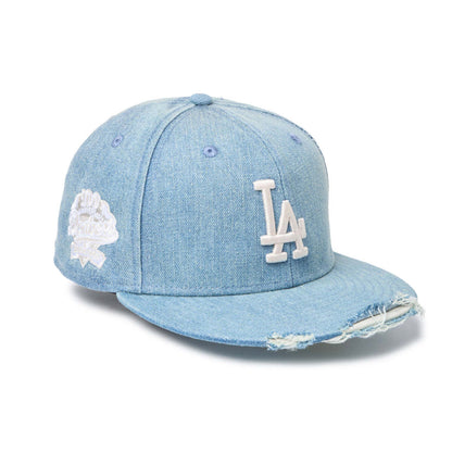 NEW ERA LOS ANGELES DODGERS DAMAGED 59FIFTY ニューエラ ダメージド フィフティナインフィフティ 14745174【メンズ キャップ 帽子 ベースボールキャップ リネン 春夏 26SS】