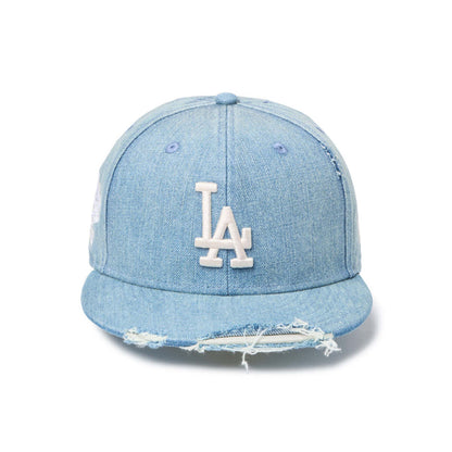NEW ERA LOS ANGELES DODGERS DAMAGED 59FIFTY ニューエラ ダメージド フィフティナインフィフティ 14745174【メンズ キャップ 帽子 ベースボールキャップ リネン 春夏 26SS】