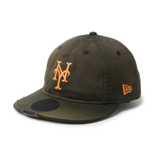 NEW ERA NEW YORK METS DAMEGE PACKABLE VISOR 9THIRTY POWERED BY GORO NAKATSUGAWA (MIN-NANO) ニューエラ ニューヨーク メッツ ダメージ パッカブル バイザー 9サーティー 14880395【メンズ ダメージ キャップ 26SS】