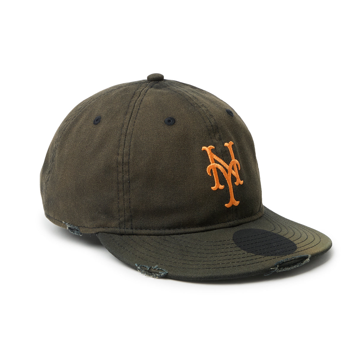 NEW ERA NEW YORK METS DAMEGE PACKABLE VISOR 9THIRTY POWERED BY GORO NAKATSUGAWA (MIN-NANO) ニューエラ ニューヨーク メッツ ダメージ パッカブル バイザー 9サーティー 14880395【メンズ ダメージ キャップ 26SS】