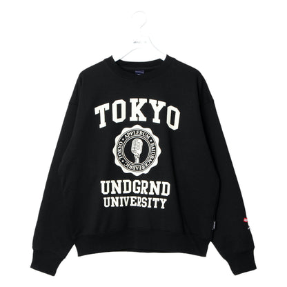 APPLEBUM “TOKYO UNDERGROUND UNIVERSITY” Crew アップルバム “トーキョーアンダーグラウンド ユニバーシティ” クルー GT2520404【メンズ スウェット ヘビーウェイト カレッジロゴ コラボ 販路限定 25FW】