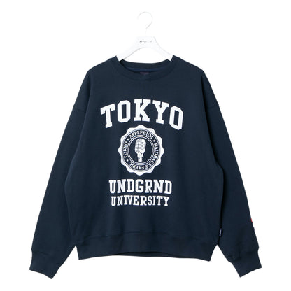 APPLEBUM “TOKYO UNDERGROUND UNIVERSITY” Crew アップルバム “トーキョーアンダーグラウンド ユニバーシティ” クルー GT2520404【メンズ スウェット ヘビーウェイト カレッジロゴ コラボ 販路限定 25FW】