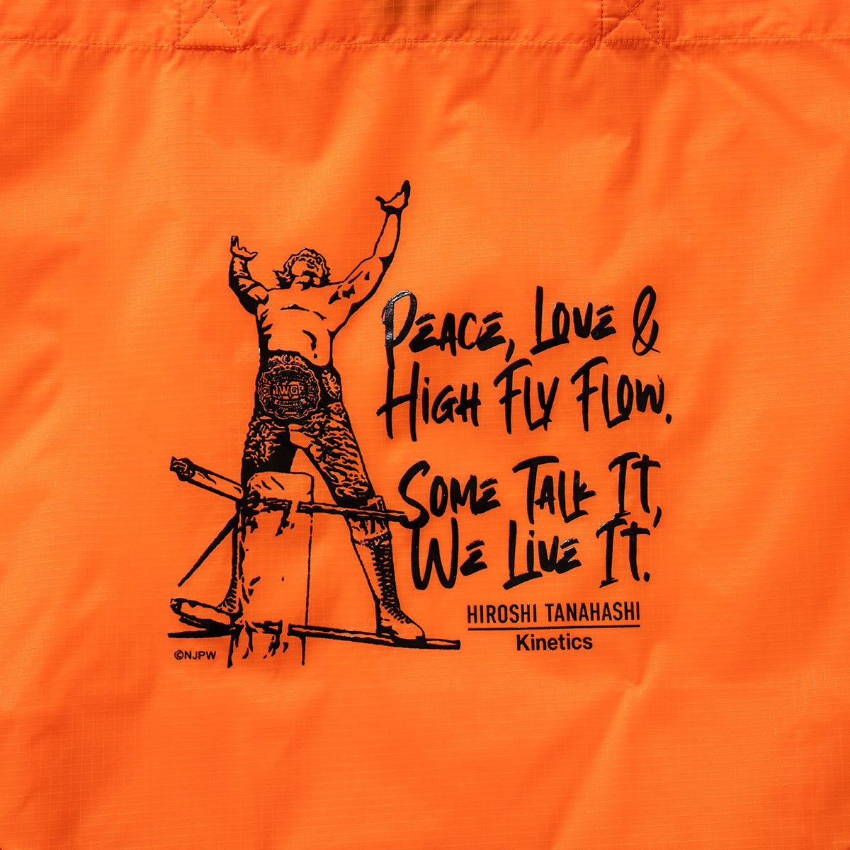 HIROSHI TANAHASHI TANAHASHI NYLON TOTE BAG by Kinetics 棚橋弘至 棚橋弘至 ナイロン トートバッグ by キネティクス KASPHT02【メンズ トートバッグ 鞄 コラボ 受注生産 26SS】