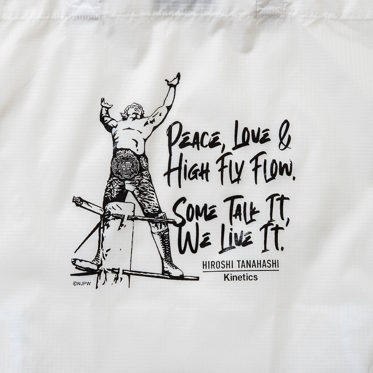 HIROSHI TANAHASHI TANAHASHI NYLON TOTE BAG by Kinetics 棚橋弘至 棚橋弘至 ナイロン トートバッグ by キネティクス KASPHT02【メンズ トートバッグ 鞄 コラボ 受注生産 26SS】