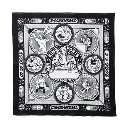 HIROSHI TANAHASHI TANAHASHI BANDANA  (RUTSUBO x YU SUDA) 棚橋弘至 棚橋弘至 バンダナ R-TANAHASHI-AC1【メンズ バンダナ コラボ 受注生産 26SS】