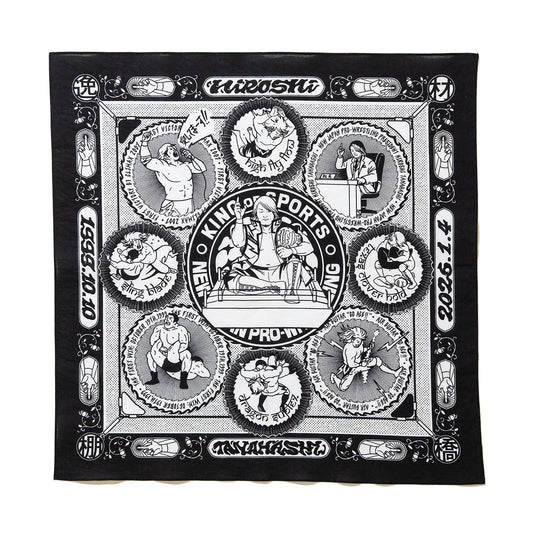 HIROSHI TANAHASHI TANAHASHI BANDANA  (RUTSUBO x YU SUDA) 棚橋弘至 棚橋弘至 バンダナ R-TANAHASHI-AC1【メンズ バンダナ コラボ 受注生産 26SS】