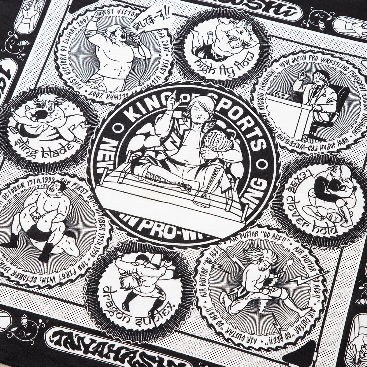 HIROSHI TANAHASHI TANAHASHI BANDANA  (RUTSUBO x YU SUDA) 棚橋弘至 棚橋弘至 バンダナ R-TANAHASHI-AC1【メンズ バンダナ コラボ 受注生産 26SS】