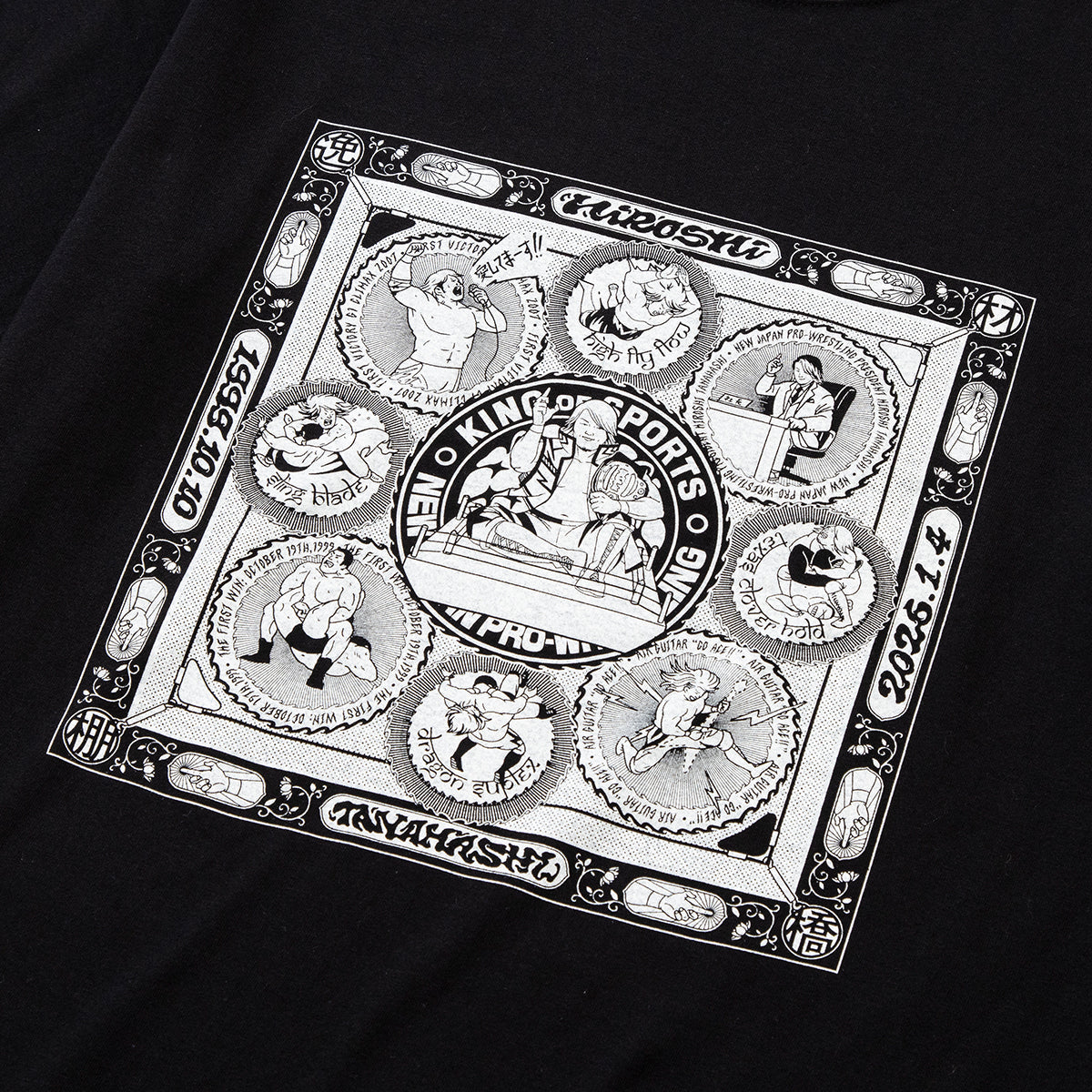 HIROSHI TANAHASHI TANAHASHI S/S T-SHIRTS (RUTSUBO x YU SUDA) 棚橋弘至 棚橋弘至 ショートスリーブ Tシャツ R-TANAHASHI-TS【メンズ Tシャツ コラボ 受注生産 26SS】