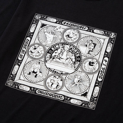 HIROSHI TANAHASHI TANAHASHI S/S T-SHIRTS (RUTSUBO x YU SUDA) 棚橋弘至 棚橋弘至 ショートスリーブ Tシャツ R-TANAHASHI-TS【メンズ Tシャツ コラボ 受注生産 26SS】